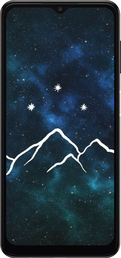 TPU чехол Горы и звезды нарисованы на фоне галактики для Samsung Galaxy A13 5G - 6490b-3853 изображение 