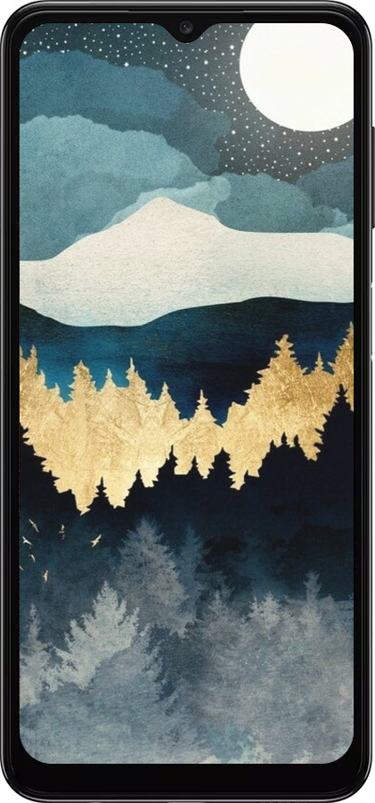 TPU чехол Ночной пейзаж с лесом и горами для Samsung Galaxy A04s - 6493b-2877 изображение 