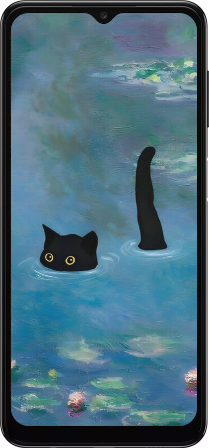 TPU чехол Із зображенням кота та водяної лілії Monet для Samsung Galaxy A04s - 6519b-2877 изображение 