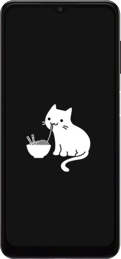 TPU чехол С милым котом на черном фоне для Samsung Galaxy A04s - 6528b-2877 изображение 