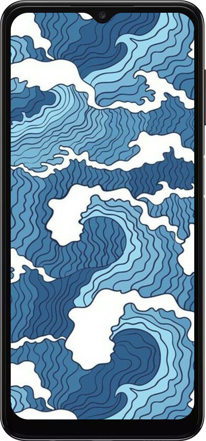 TPU чехол Абстрактный рисунок морских волн для Samsung Galaxy A13 5G - 6538b-3853 изображение 