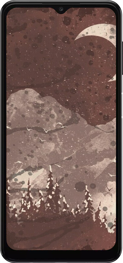 TPU чехол С изображением лунного пейзажа в ночном лесу для Samsung Galaxy A04s - 6546b-2877 изображение 