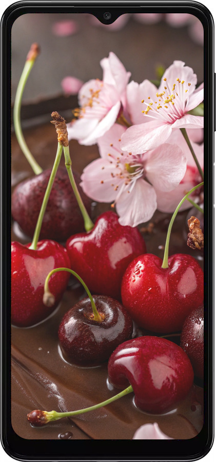 TPU чехол Вишня в шоколаде для Samsung Galaxy A04s - 6698b-2877 изображение 