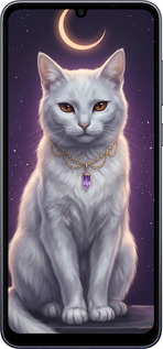 TPU чехол Mystic White Cat Gothic Dark Purple Gold для Samsung Galaxy A05 - 6805b-3355 изображение 