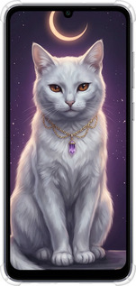 Силіконовий протиударний с посиленими кутами чехол Mystic White Cat Gothic Dark Purple Gold для Samsung Galaxy A05 - 6805sp-3355 изображение 