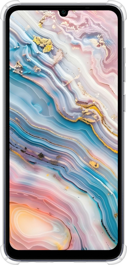 Силіконовий протиударний с посиленими кутами чехол Мрамор красивый для Samsung Galaxy A05 - 6376sp-3355 изображение 