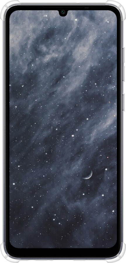 Силикон с усиленными углами чехол Голубые облака, Голубая луна для Samsung Galaxy A05 - 6398sp-3355 изображение 