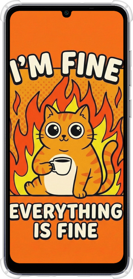 Силикон с усиленными углами чехол Funny Cat для Samsung Galaxy A05 - 6786sp-3355 изображение 