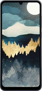 Силіконовий чехол Нічний краєвид з лісом та горами для Samsung Galaxy A05 - 6493u-3355 изображение 