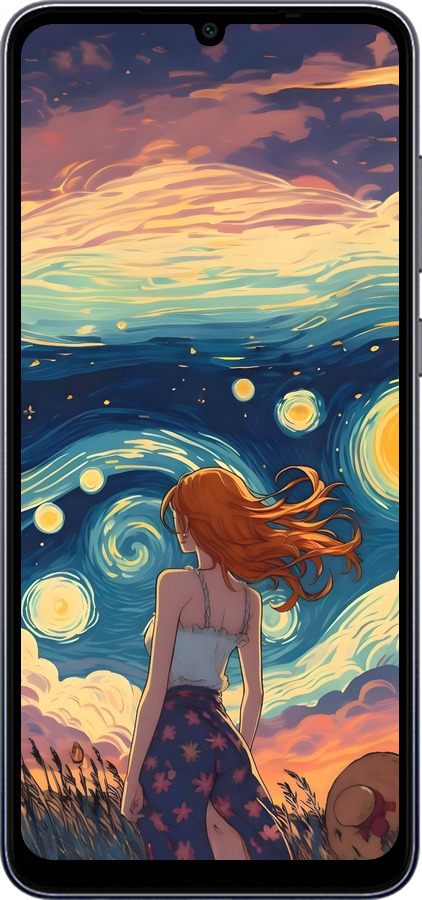 Силиконовый чехол Девушка Арт для Samsung Galaxy A05 - 6325u-3355 изображение 