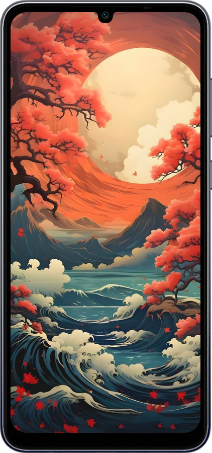 Силіконовий чехол Природа Японії для Samsung Galaxy A05 - 6327u-3355 изображение 