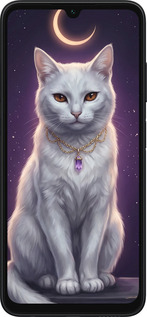 TPU чехол Mystic White Cat Gothic Dark Purple Gold для Samsung Galaxy A05s - 6805b-3356 изображение 