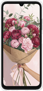 Силикон с усиленными углами чехол Пионы 1 для Samsung Galaxy A05s - 6705sp-3356 изображение 