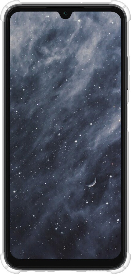 Силикон с усиленными углами чехол Голубые облака, Голубая луна для Samsung Galaxy A05s - 6398sp-3356 изображение 