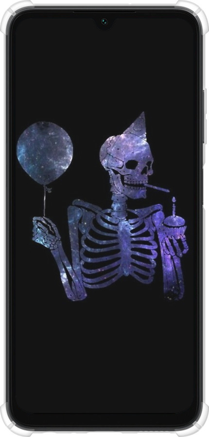 Силикон с усиленными углами чехол Скелетное искусство для Samsung Galaxy A05s - 6536sp-3356 изображение 