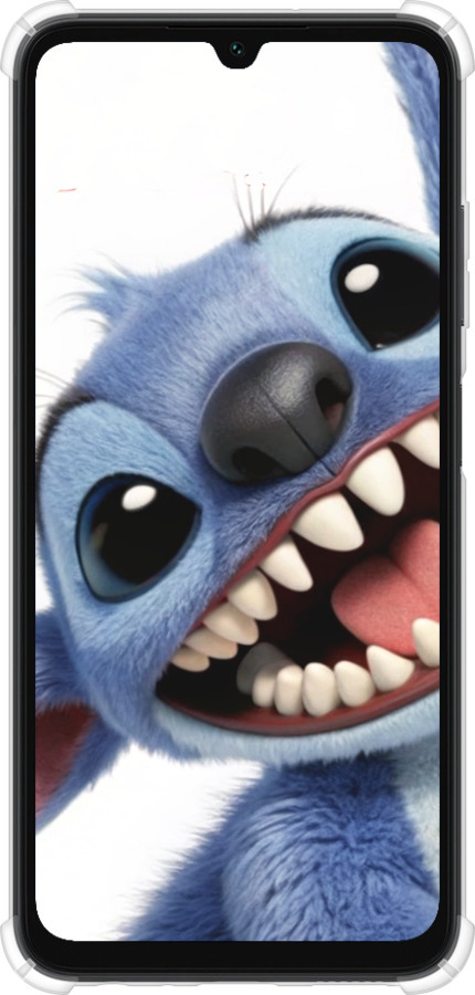 Силикон с усиленными углами чехол Стич для Samsung Galaxy A05s - 6684sp-3356 изображение 