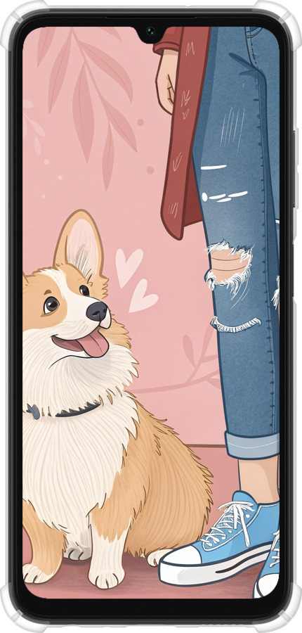 Силіконовий протиударний с посиленими кутами чехол Корги 3 для Samsung Galaxy A05s - 6707sp-3356 изображение 