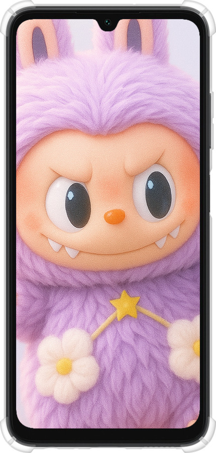 Силіконовий протиударний с посиленими кутами чехол Лабубу для Samsung Galaxy A05s - 6708sp-3356 изображение 