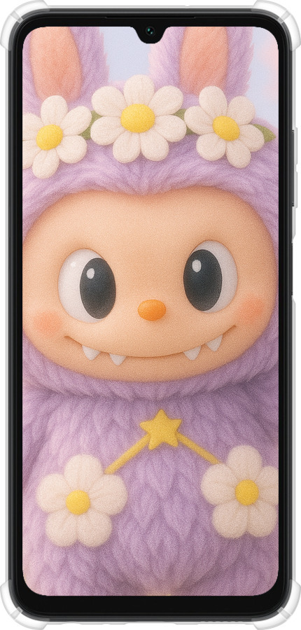 Силіконовий протиударний с посиленими кутами чехол Лабубу 1 для Samsung Galaxy A05s - 6709sp-3356 изображение 