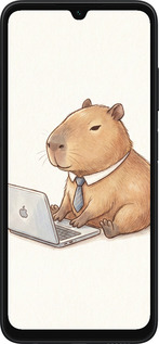 Силиконовый чехол Funny Capybara CEO Working для Samsung Galaxy A05s - 6777u-3356 изображение 