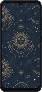 Силіконовий чехол Celestial Harmony: Sun & Moon Gold Mystic Pattern для Samsung Galaxy A05s - 6778u-3356 изображение 