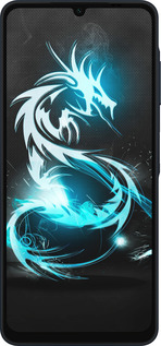 Силіконовий чехол Біло-блакитний вогненний дракон для Samsung Galaxy A06 4G - 113u-3776 изображение 