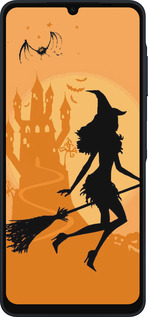 Силиконовый чехол Ведьма на метле для Samsung Galaxy A06 4G - 1184u-3776 изображение 