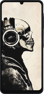 Силиконовый чехол Скелет-меломан v2 для Samsung Galaxy A06 4G - 1200u-3776 изображение 