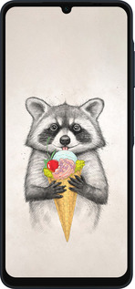 Силиконовый чехол Енотик с мороженым для Samsung Galaxy A06 4G - 4602u-3776 изображение 