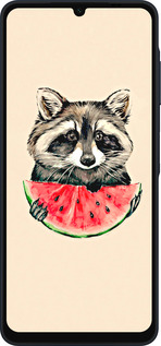 Силиконовый чехол Енотик с арбузом для Samsung Galaxy A06 4G - 4605u-3776 изображение 
