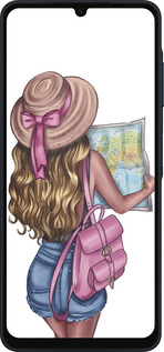 Силіконовий чехол Дівчина з картою для Samsung Galaxy A06 4G - 4704u-3776 изображение 