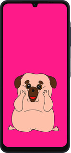 Силиконовый чехол Весёлый мопс для Samsung Galaxy A06 4G - 4908u-3776 изображение 