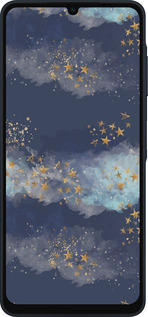 Силиконовый чехол Ночь золотые звезды для Samsung Galaxy A06 4G - 5421u-3776 изображение 