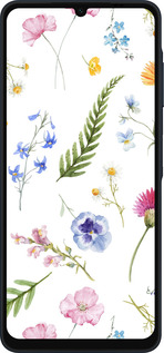 Силиконовый чехол Цветочный фон v2 для Samsung Galaxy A06 4G - 5472u-3776 изображение 