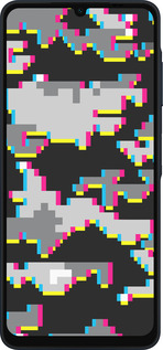 Силиконовый чехол Пиксельный камуфляж для Samsung Galaxy A06 4G - 5481u-3776 изображение 