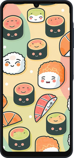 Силиконовый чехол Суши паттерн для Samsung Galaxy A06 4G - 5583u-3776 изображение 