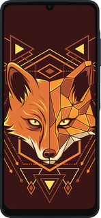 Силиконовый чехол Лиса геометрия для Samsung Galaxy A06 4G - 5607u-3776 изображение 