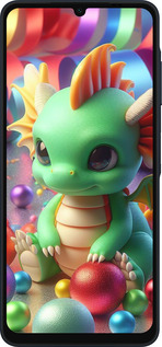 Силиконовый чехол Веселый дракончик для Samsung Galaxy A06 4G - 5812u-3776 изображение 