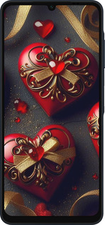 Силиконовый чехол Сердечки v4 для Samsung Galaxy A06 4G - 5834u-3776 изображение 