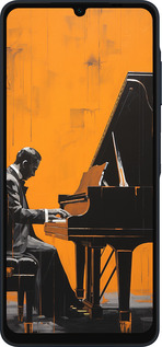 Силиконовый чехол Чехол для телефона Мужчина за Роялем для Samsung Galaxy A06 4G - 5938u-3776 изображение 