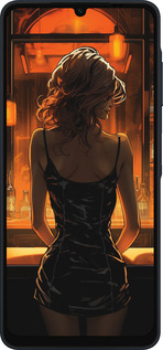 Силіконовий чехол Чохол для телефону Дівчина в барі для Samsung Galaxy A06 4G - 5947u-3776 изображение 