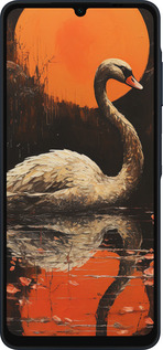 Силиконовый чехол Лебедь для Samsung Galaxy A06 4G - 5964u-3776 изображение 