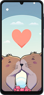Силиконовый чехол Капибара любовь для Samsung Galaxy A06 4G - 6027u-3776 изображение 