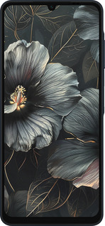 Силиконовый чехол Черные цветы для Samsung Galaxy A06 4G - 6031u-3776 изображение 