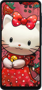 Силиконовый чехол hello kitty1 для Samsung Galaxy A06 4G - 6036u-3776 изображение 