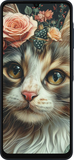 Силиконовый чехол Cats and flowers для Samsung Galaxy A06 4G - 6069u-3776 изображение 
