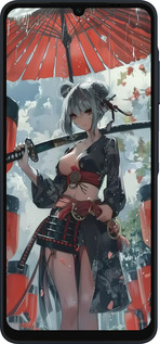 Силиконовый чехол Гейша-воин для Samsung Galaxy A06 4G - 6124u-3776 изображение 