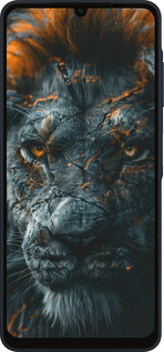 Силиконовый чехол Пламенный лев для Samsung Galaxy A06 4G - 6153u-3776 изображение 