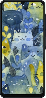 Силиконовый чехол С изображением кошачьего леса для Samsung Galaxy A06 4G - 6447u-3776 изображение 