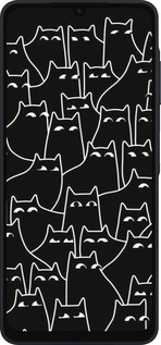 Силиконовый чехол С изображением кошек для Samsung Galaxy A06 4G - 6470u-3776 изображение 